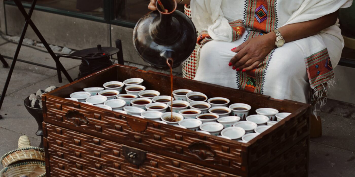 illustration d'une distribution de café en Ethiopie