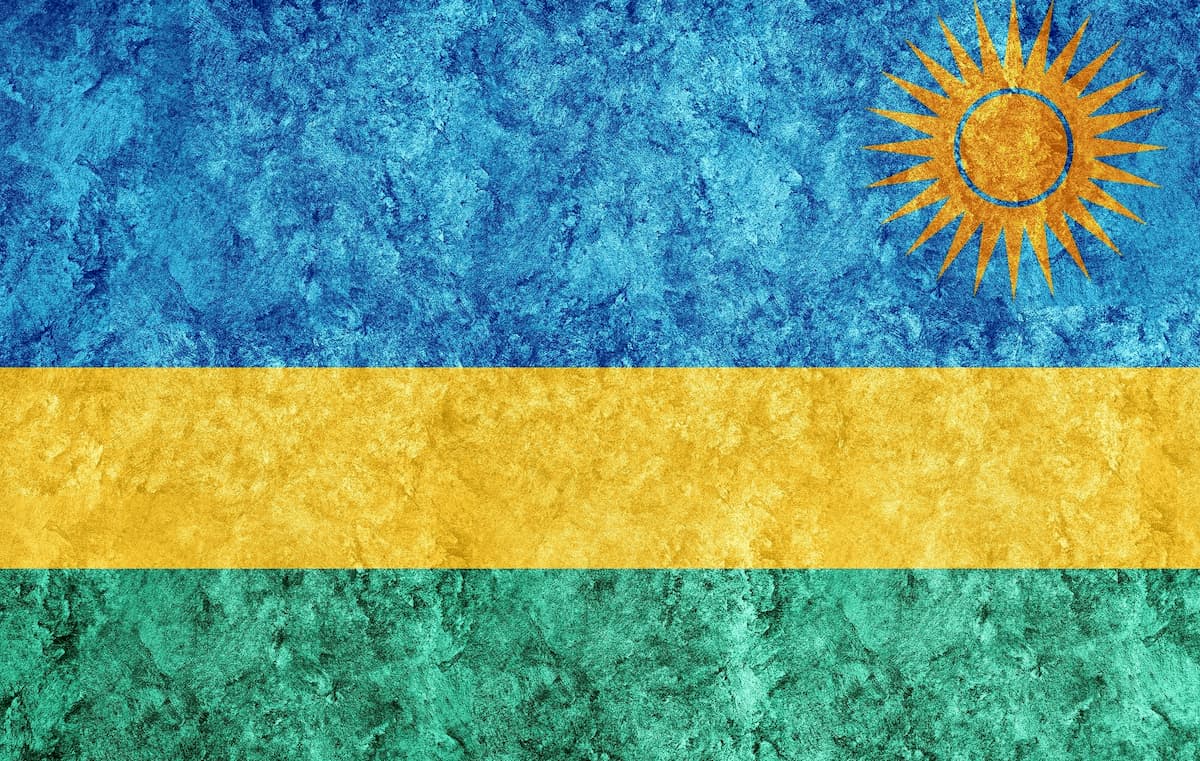 Drapeau joyeux du Rwanda